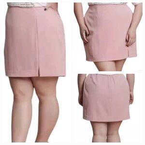 New 11 Honoré Women's (22) Pink Lined Mini Pencil Skirt MSRP $128